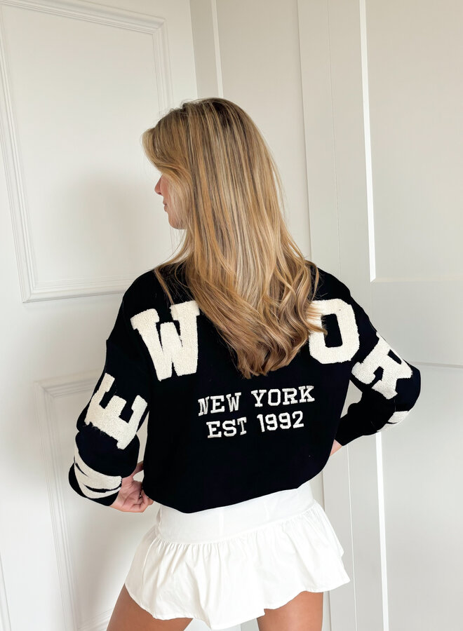 New York trui zwart