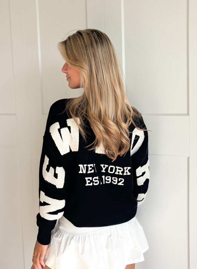 New York trui zwart