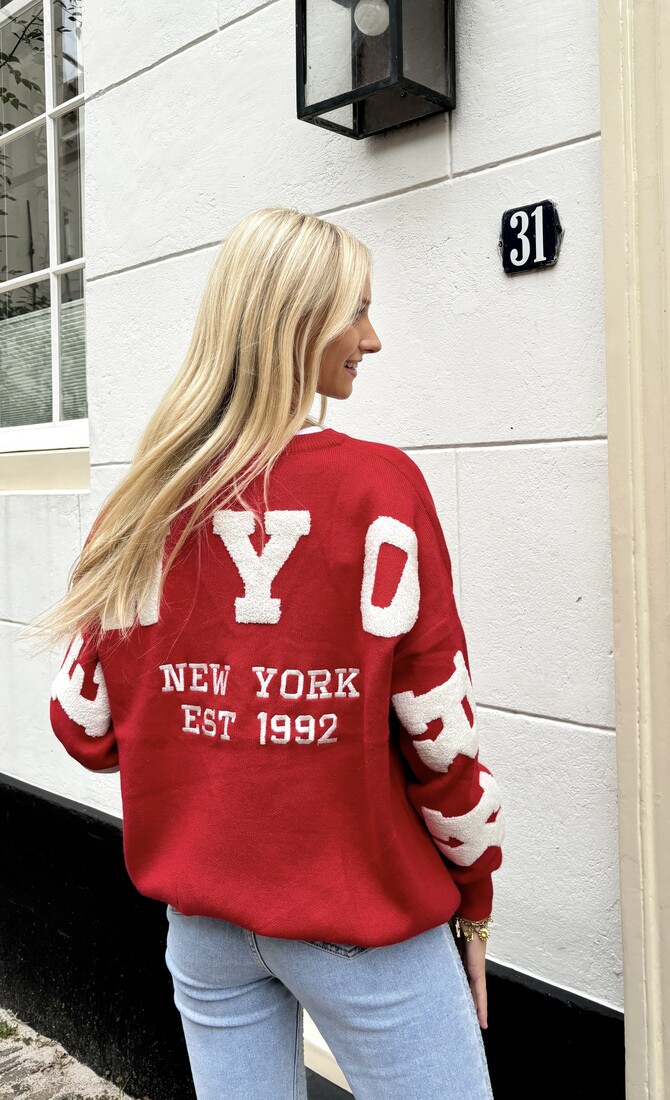 New York trui rood