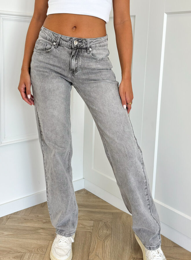 Straight leg jeans Everly grijs