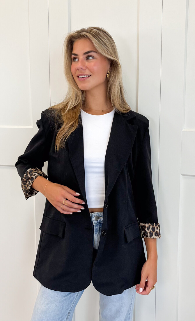 Blazer Fleur leopard