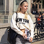 Trui New York 1992 beige