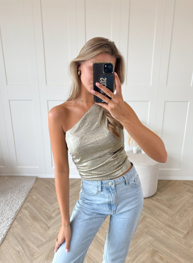 Metallic top Ivy goud