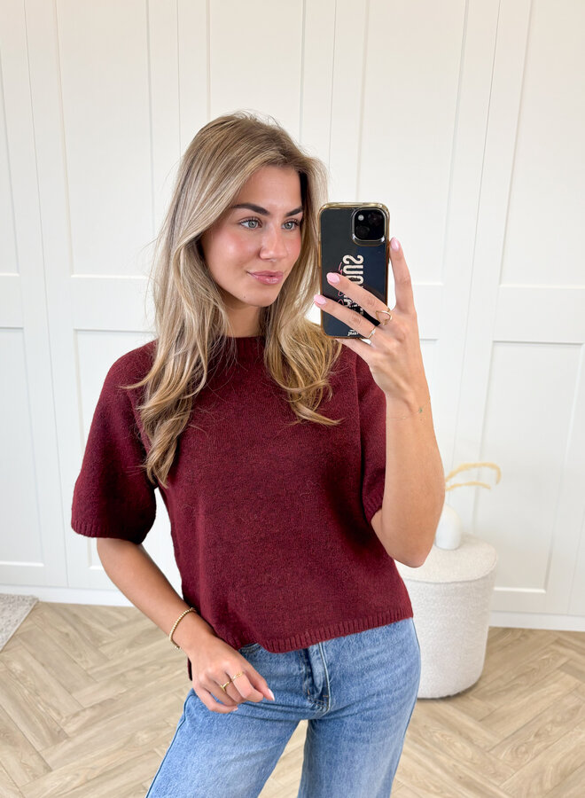 Knit top Kendal bordeaux