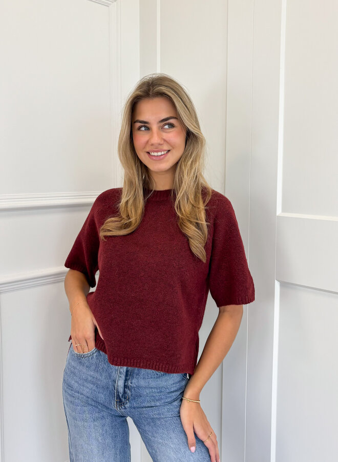 Knit top Kendal bordeaux