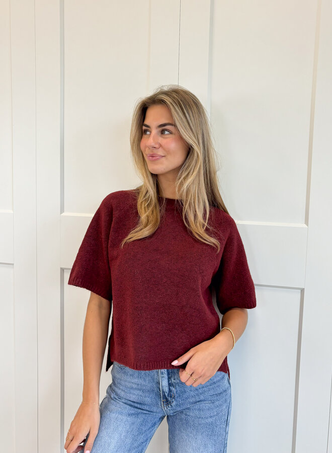 Knit top Kendal bordeaux