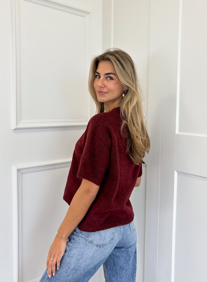 Knit top Kendal bordeaux