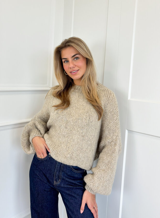 Trui Ella taupe