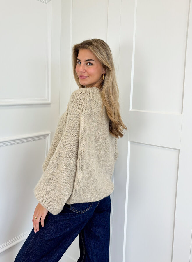 Trui Ella taupe