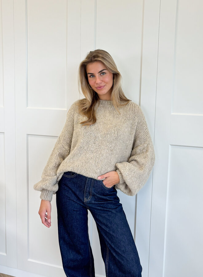Trui Ella taupe