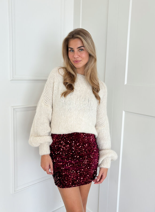 Shine on rok bordeaux