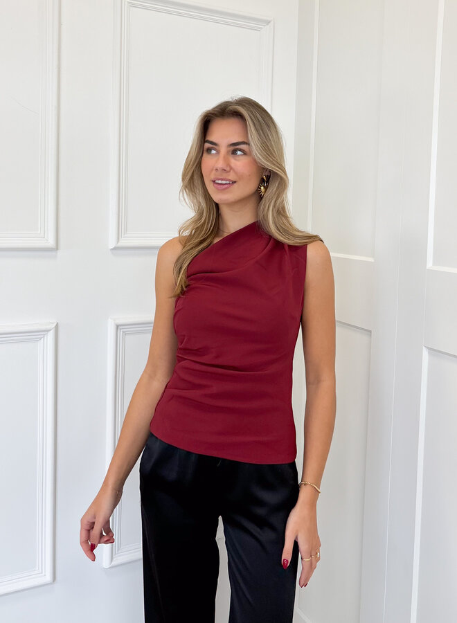 Top Celeste bordeaux