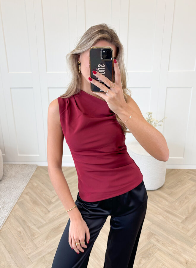 Top Celeste bordeaux