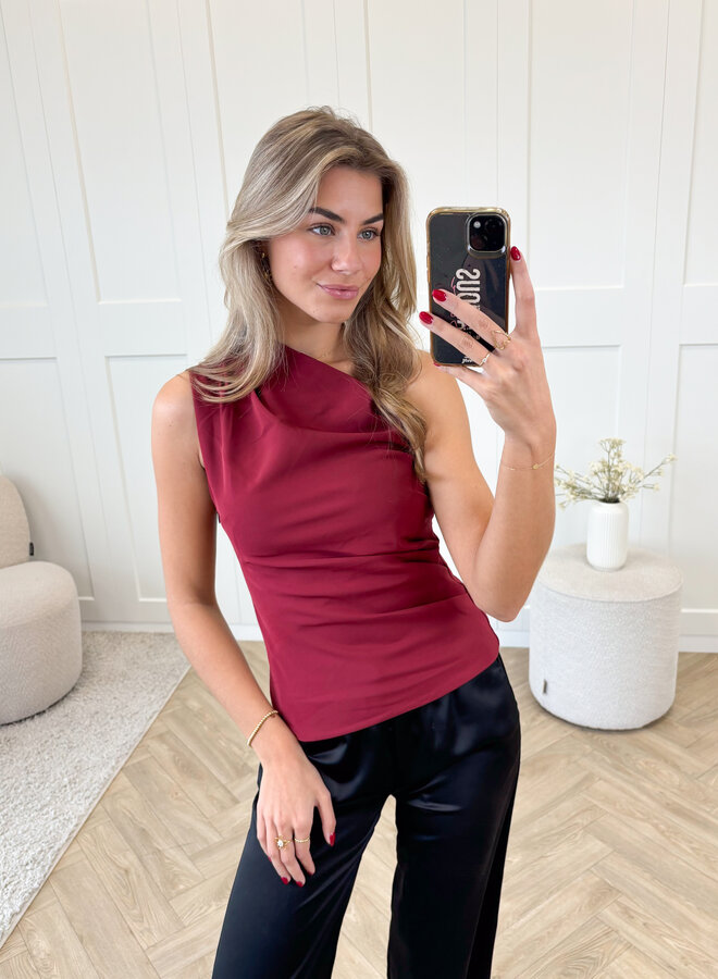 Top Celeste bordeaux