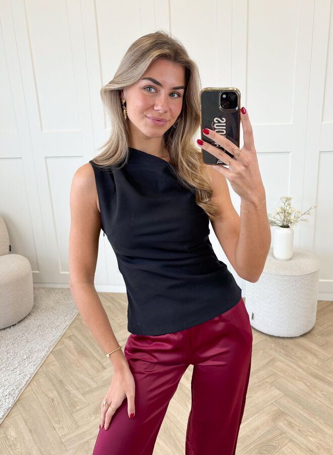 Top Celeste zwart