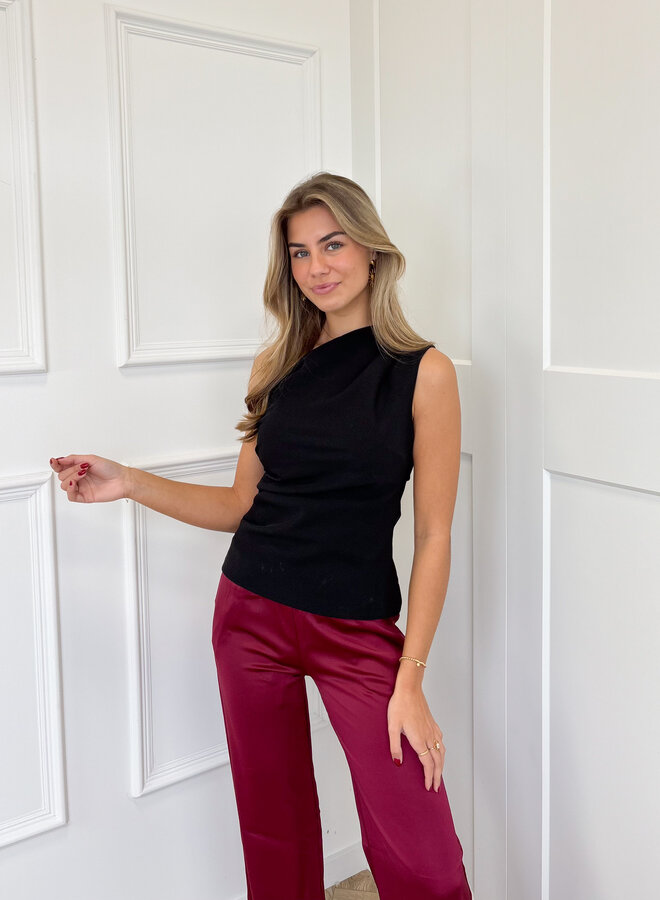 Top Celeste zwart