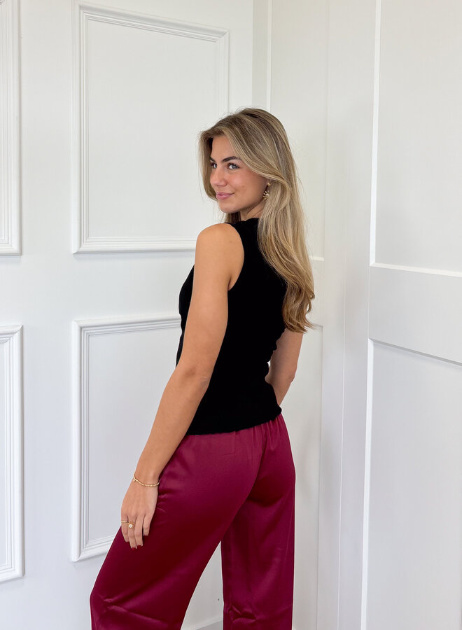 Top Celeste zwart