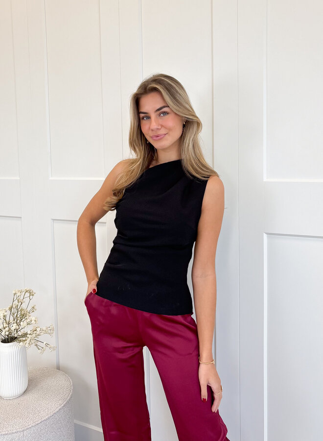 Top Celeste zwart