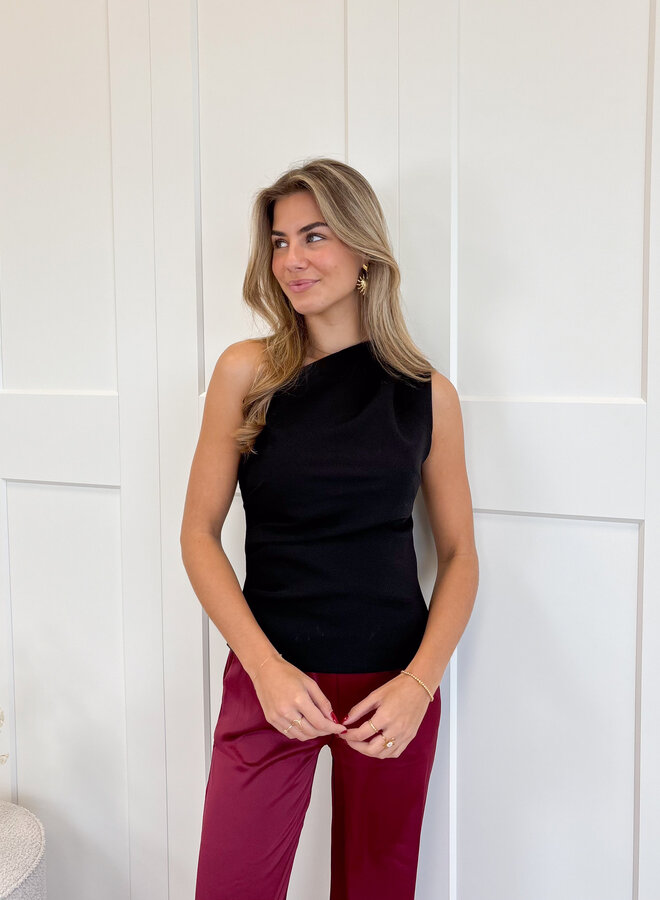 Top Celeste zwart