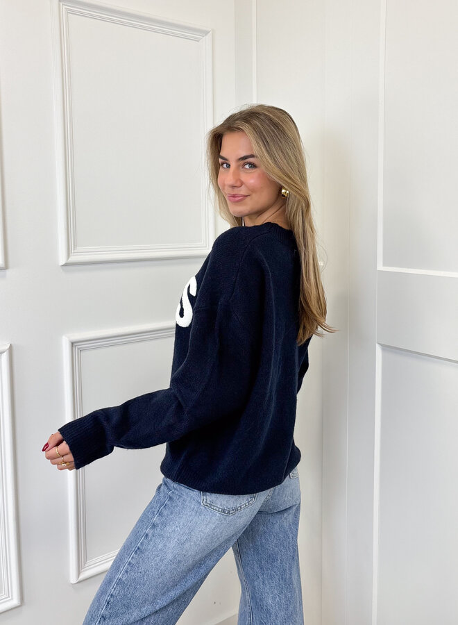 Meet me in Paris zwart  blauw