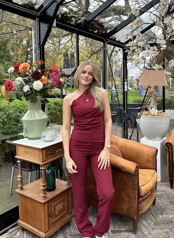 Top Celeste bordeaux