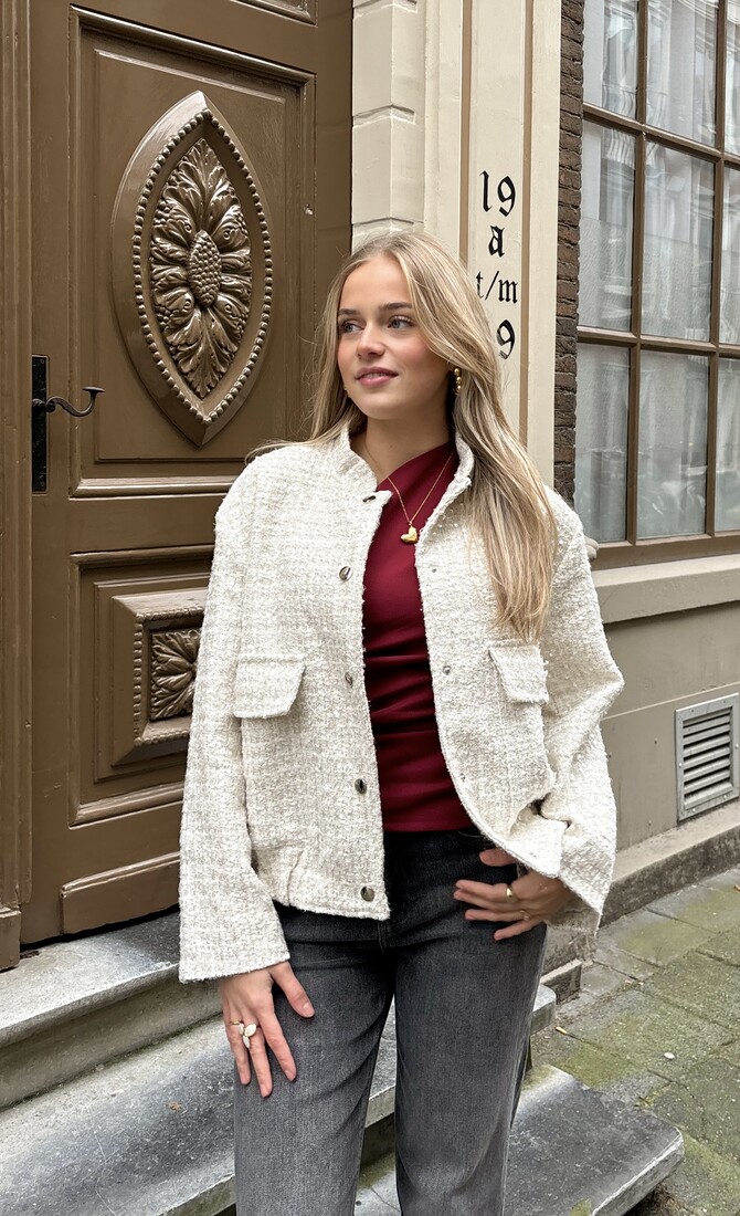 Glitter bomb jacket beige