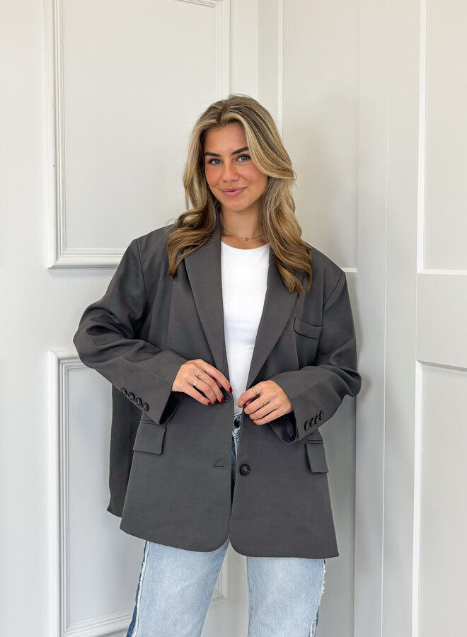 Oversized Blazer Lauren donkergrijs