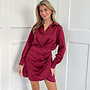 Satin dress Noa bordeauxrood