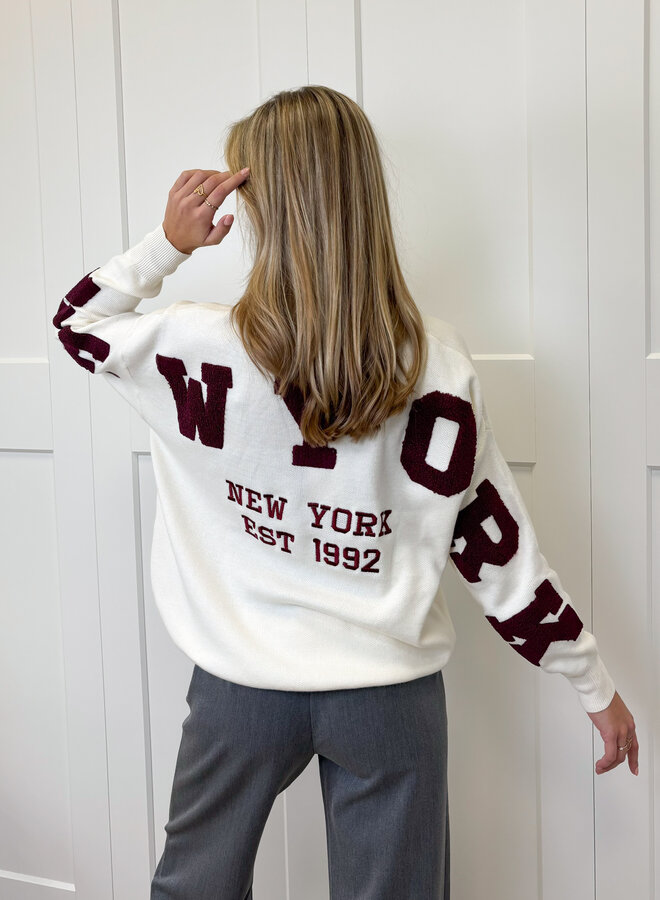 New York trui bordeaux