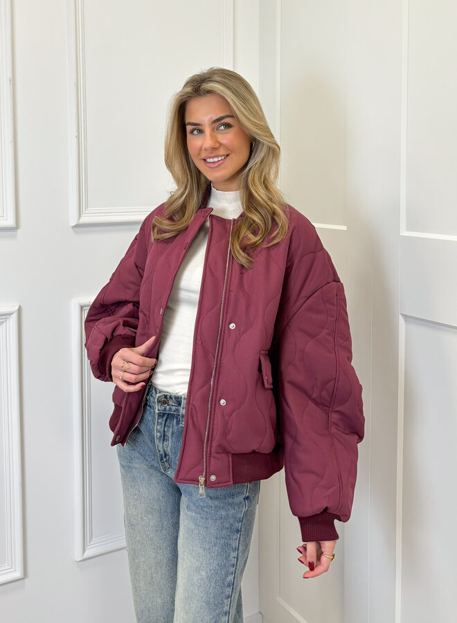 Bomber jas Madison bordeaux