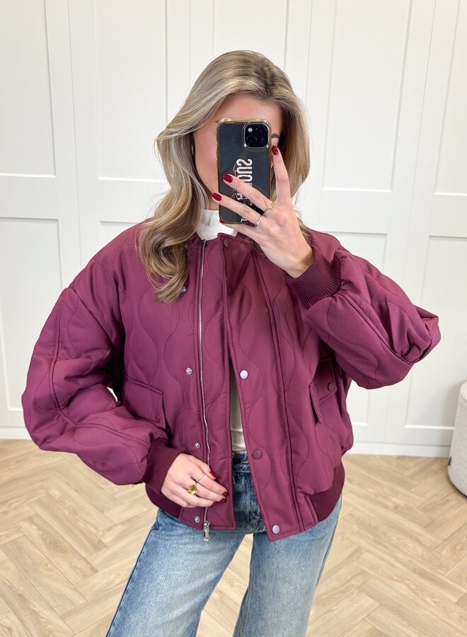 Bomber jas Madison bordeaux