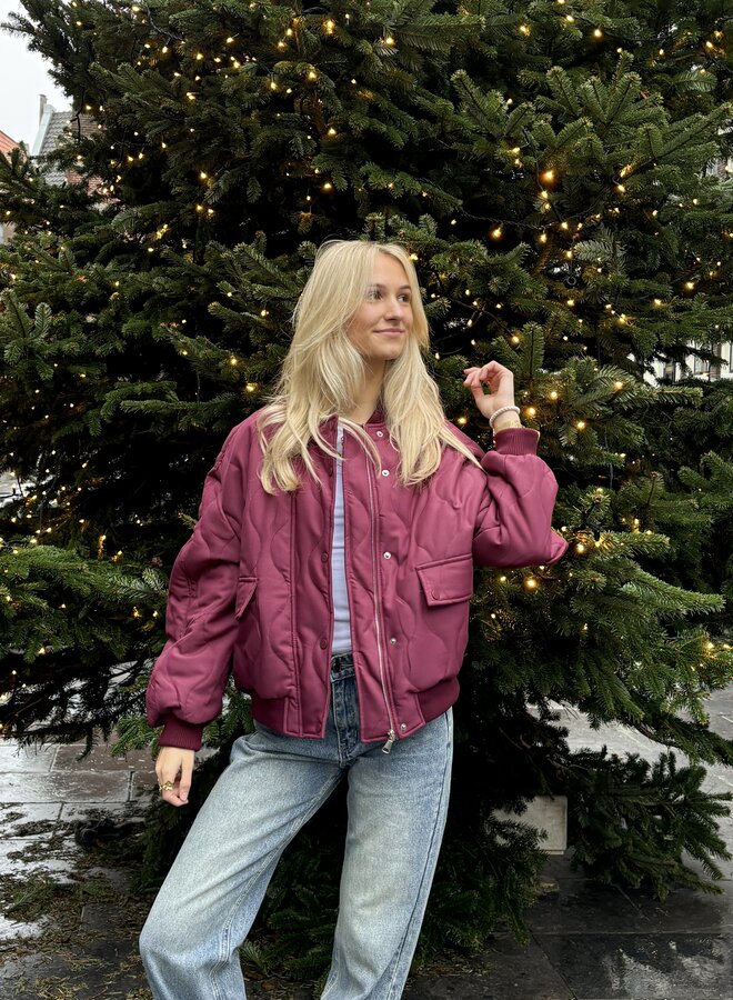 Bomber jas Madison bordeaux
