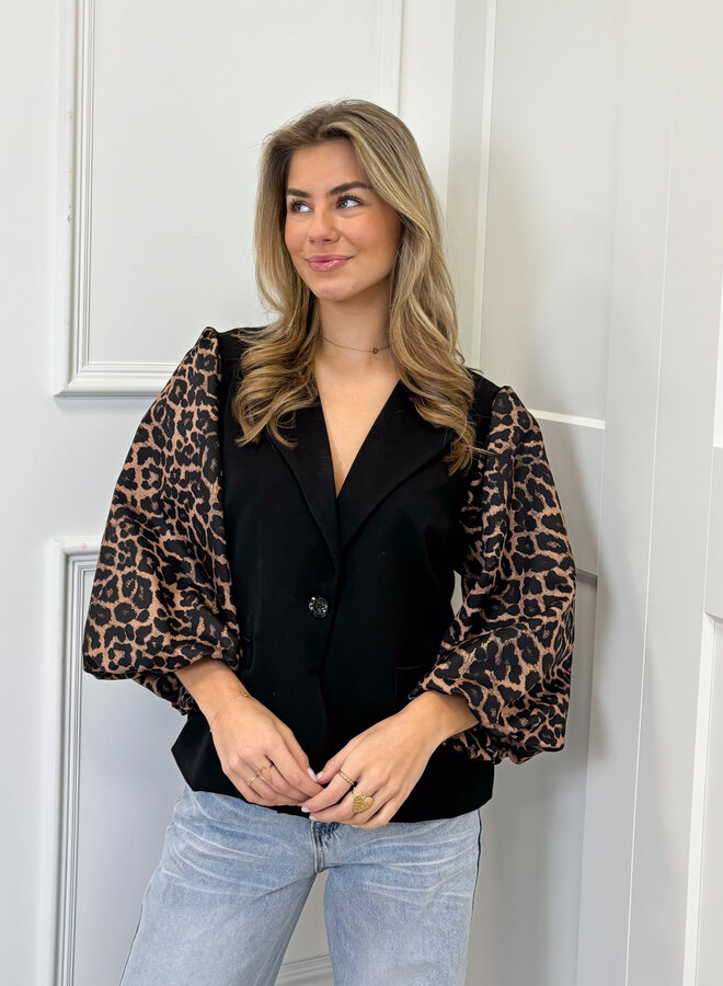 Blazer Leopard sleeve