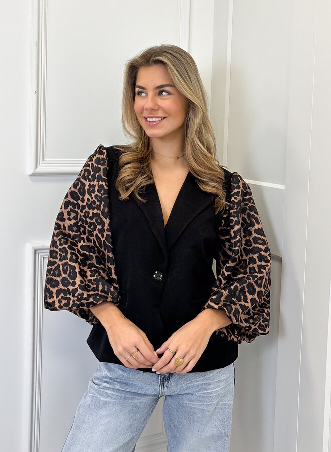 Blazer Leopard sleeve