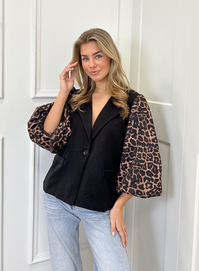 Blazer Leopard sleeve