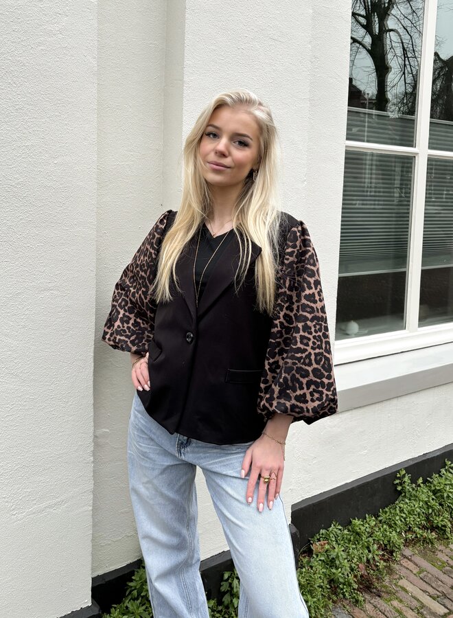 Blazer Leopard sleeve