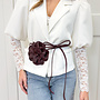 Taille knoopriem bloem bordeaux