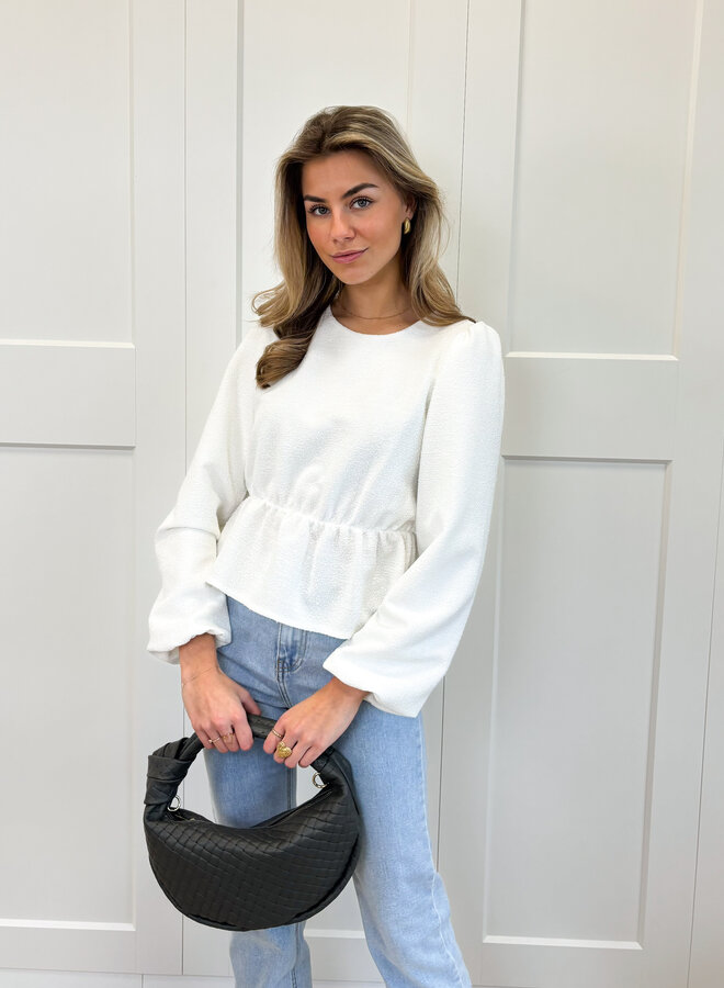 Tas gevlochten grijs