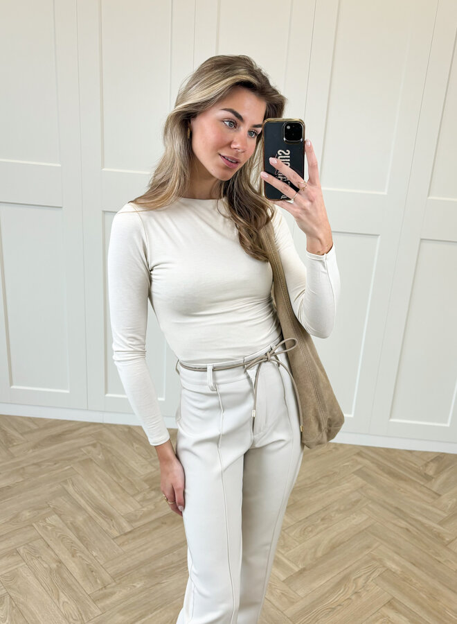 Shopper Suède licht beige
