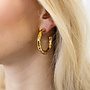 Oorbel Texture Hoop goud