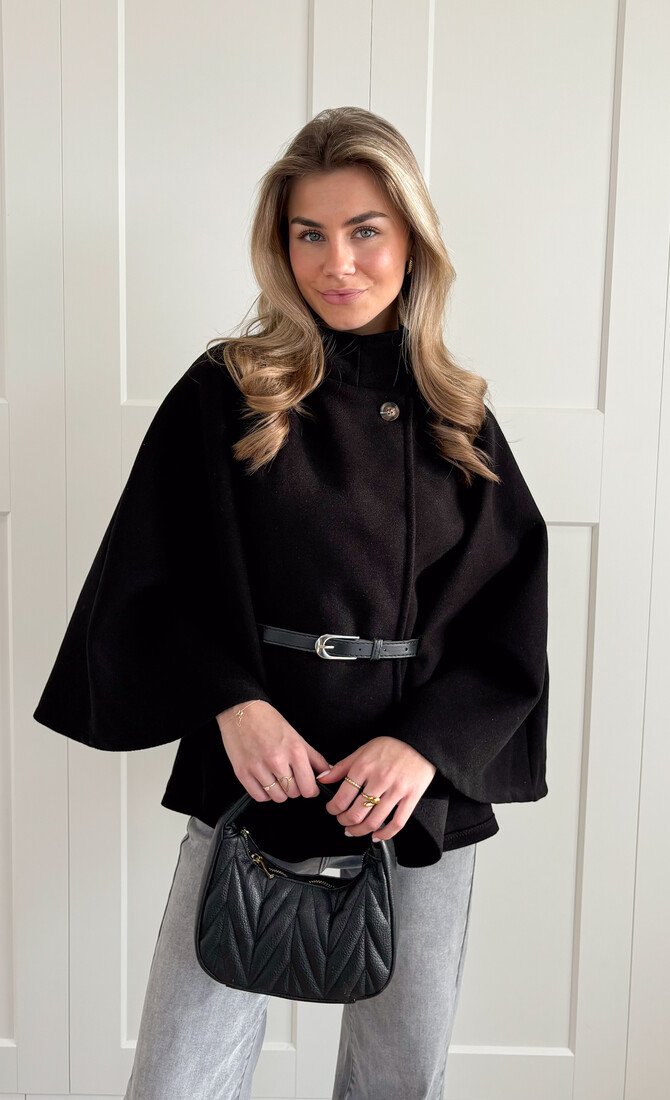 Poncho Elisa zwart