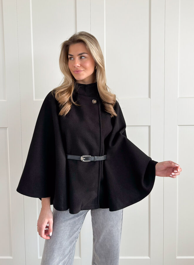 Poncho Elisa zwart