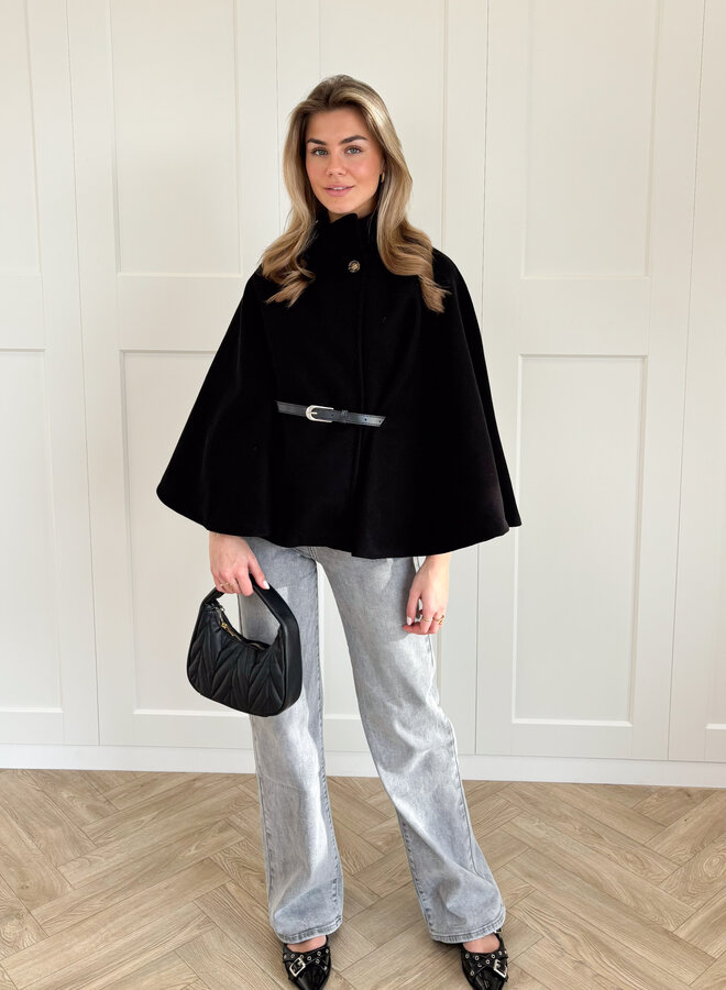 Poncho Elisa zwart