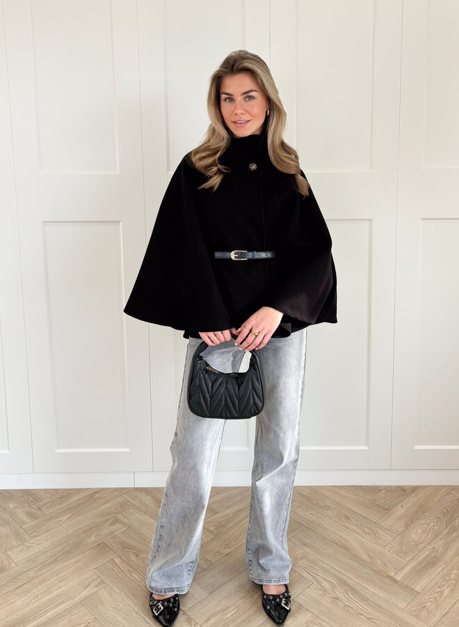Poncho Elisa zwart