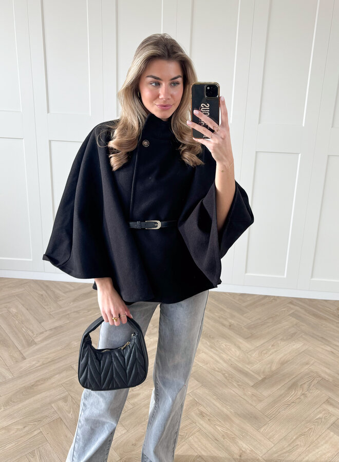 Poncho Elisa zwart