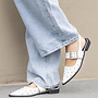 Puntige loafers studs wit
