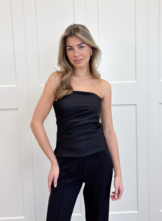 Strapless top Anna zwart