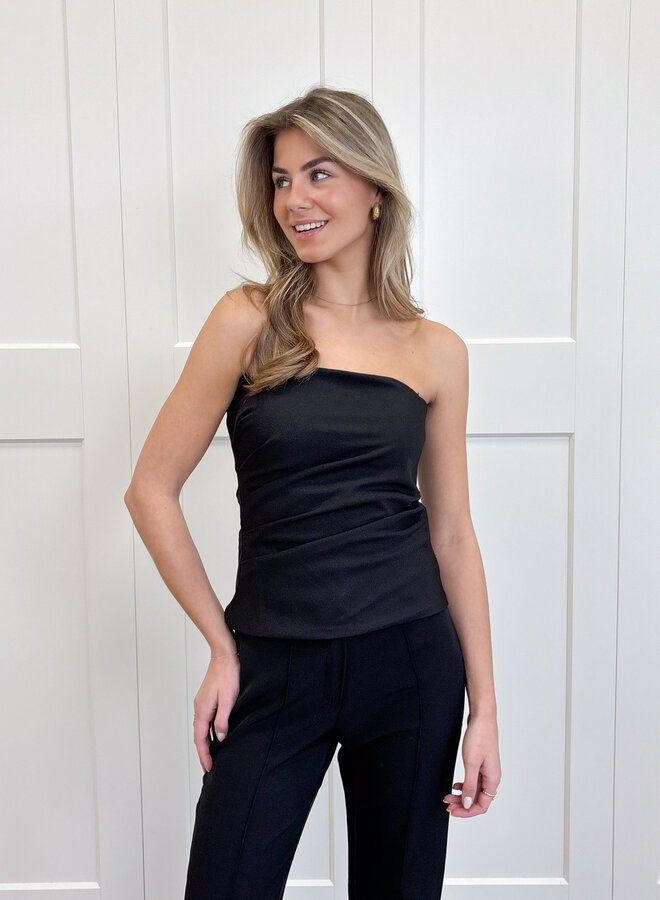 Strapless top Anna zwart