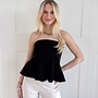 Strapless top Filou zwart
