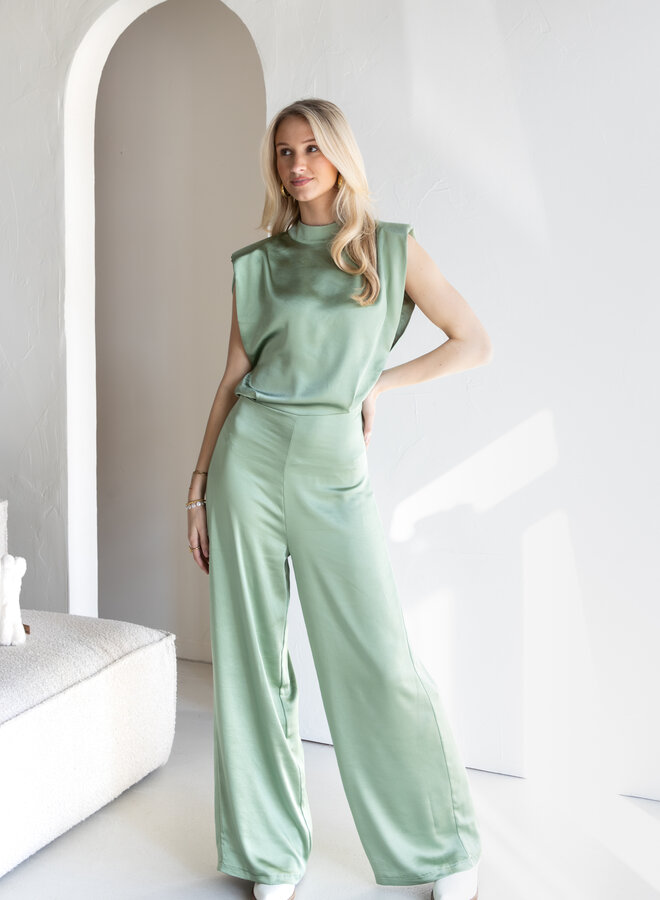 Jumpsuit satin Lily mint
